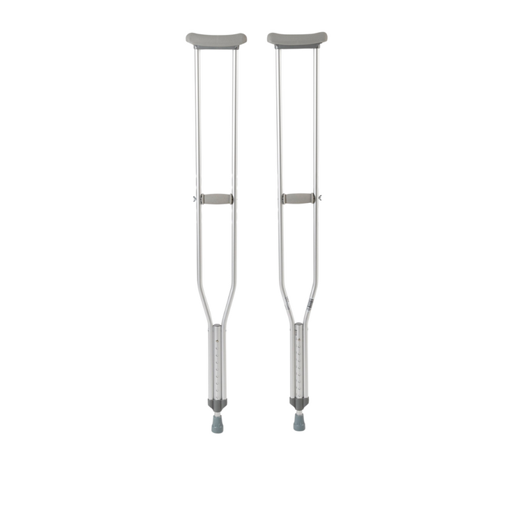 Pair of Aluminum Adult Underarm Crutches