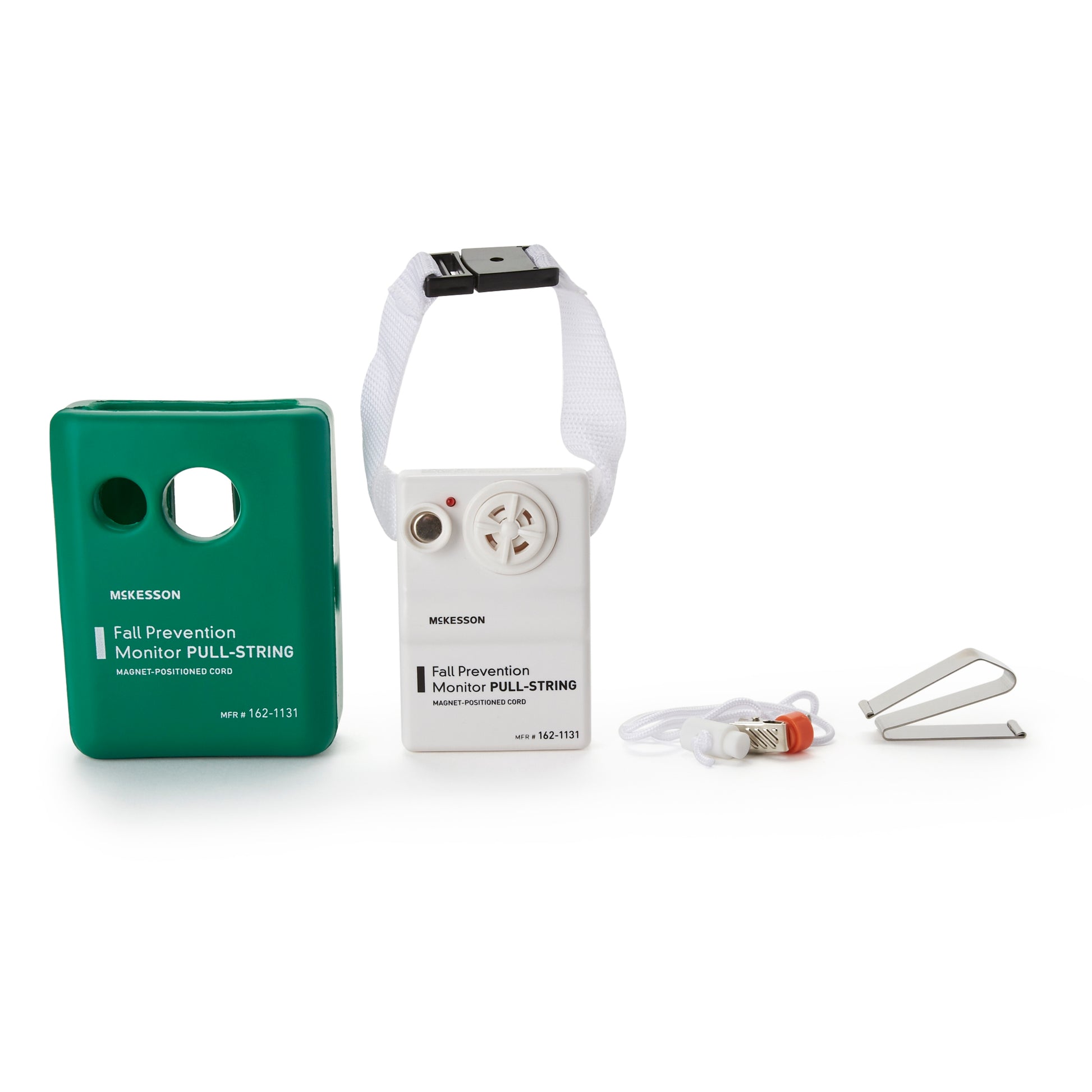 Two medical devices with a pull-string on a white background