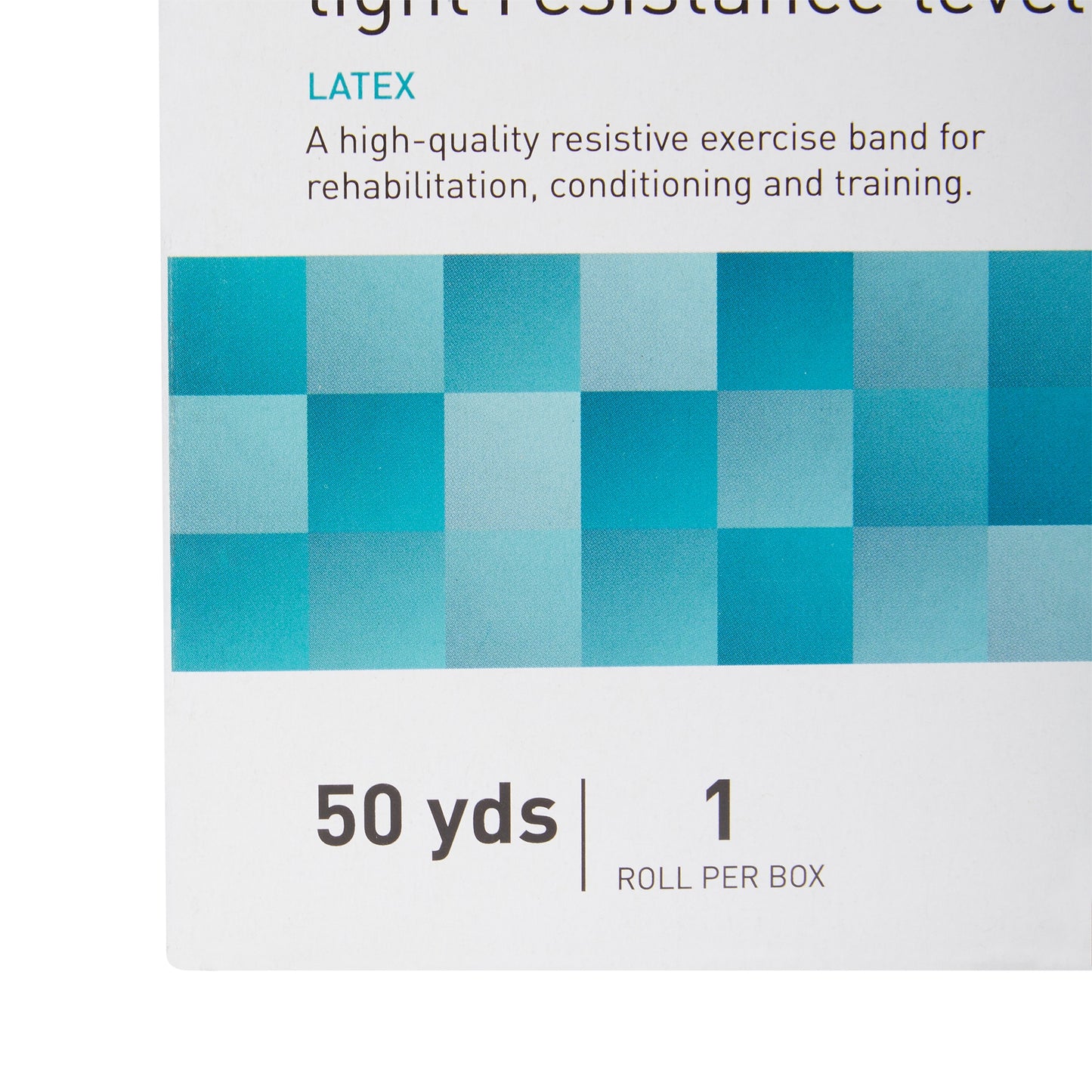 Box of a high-quality resistive exercise band with blue checkered pattern and text on a white background.