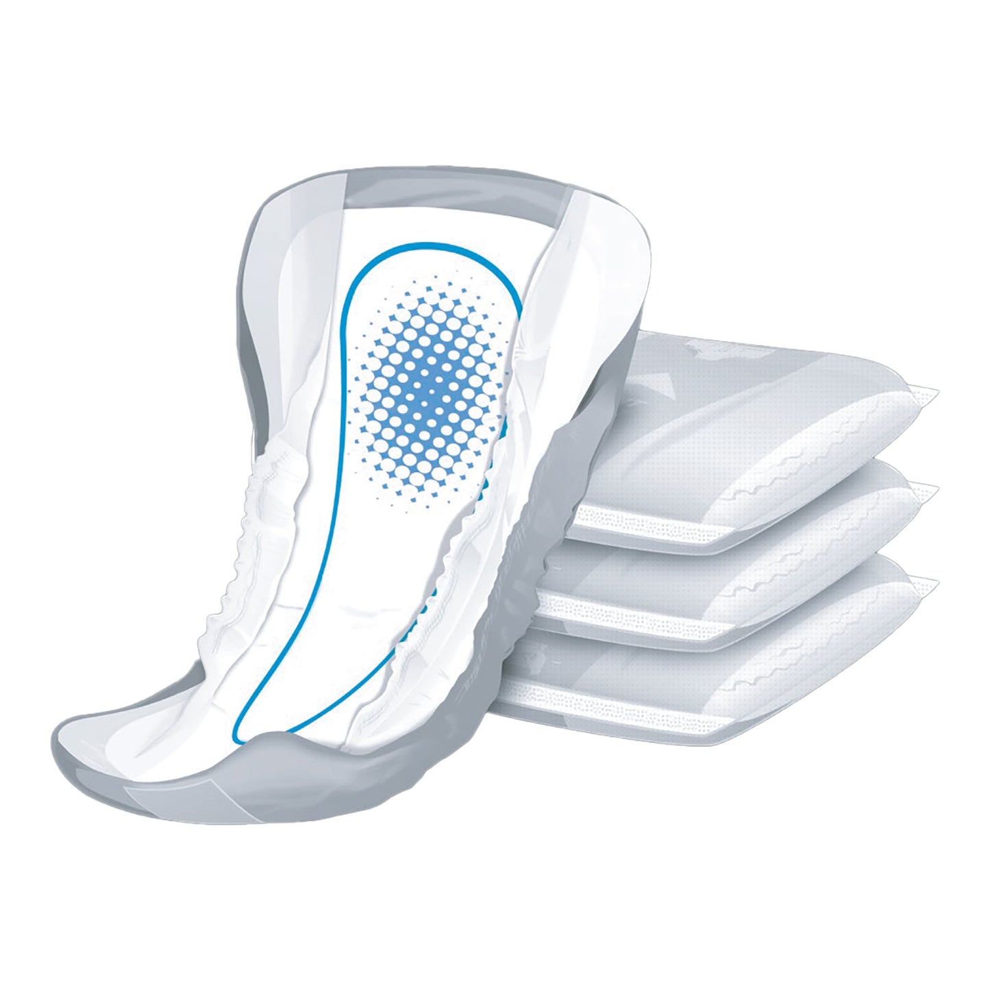 Insole with embedded gel pad and additional gel pads on a white background