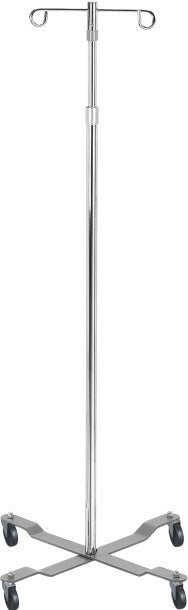 Metal IV stand on a white background