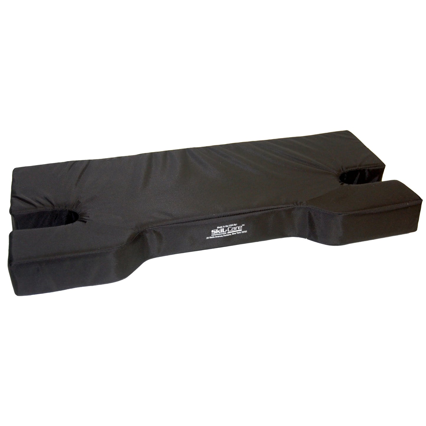 Black massage table pad with 'OK-LENE' branding on a white background