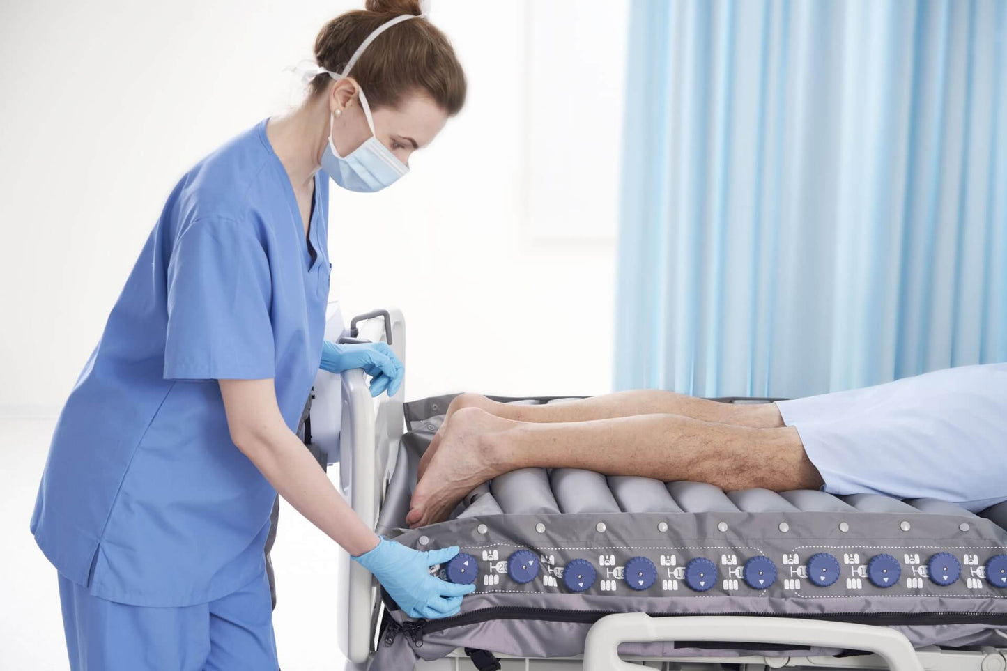 Optima Prone Positioning Mattress being used in a hospital setting