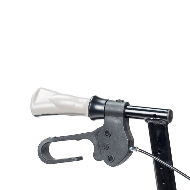 Close-up of a bow sight attachment on a white background