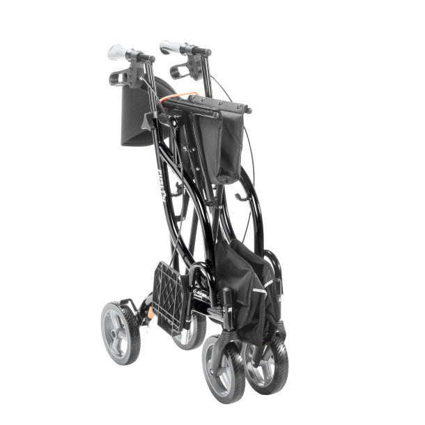 Black rollator on a white background