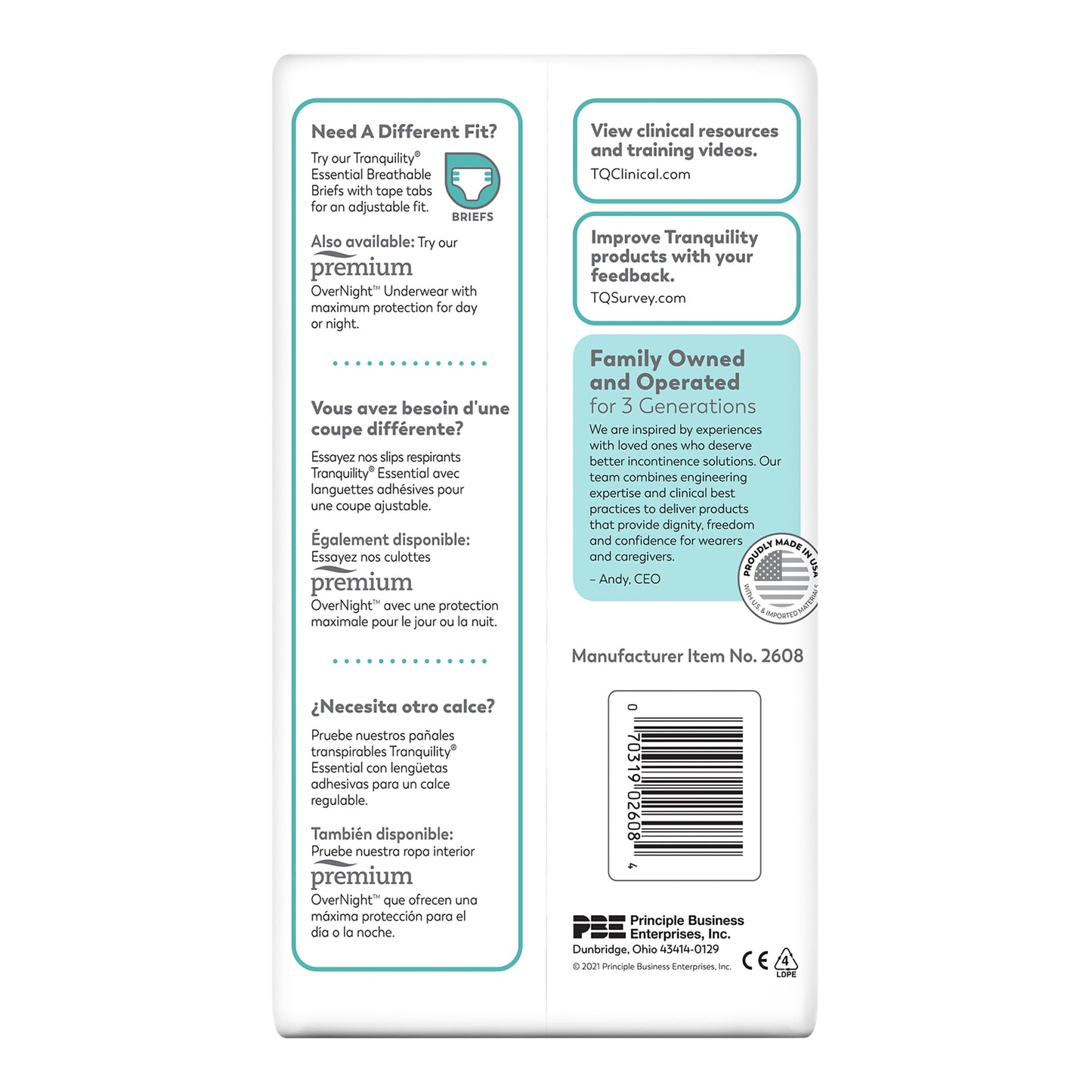 Product packaging with text and branding on a white background