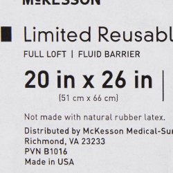 Label for McKesson medical supplies with dimensions and contact information.