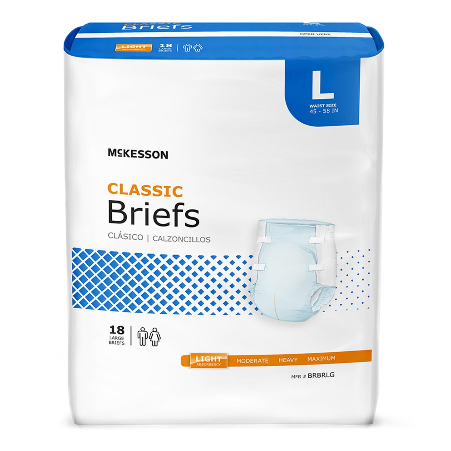 Pack of McKesson Classic Briefs on a white background