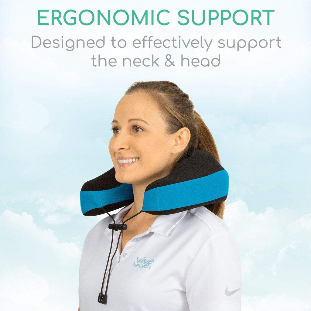 neck pillow on woman