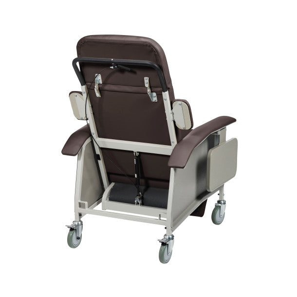 Recliner chair with wheels on a white background