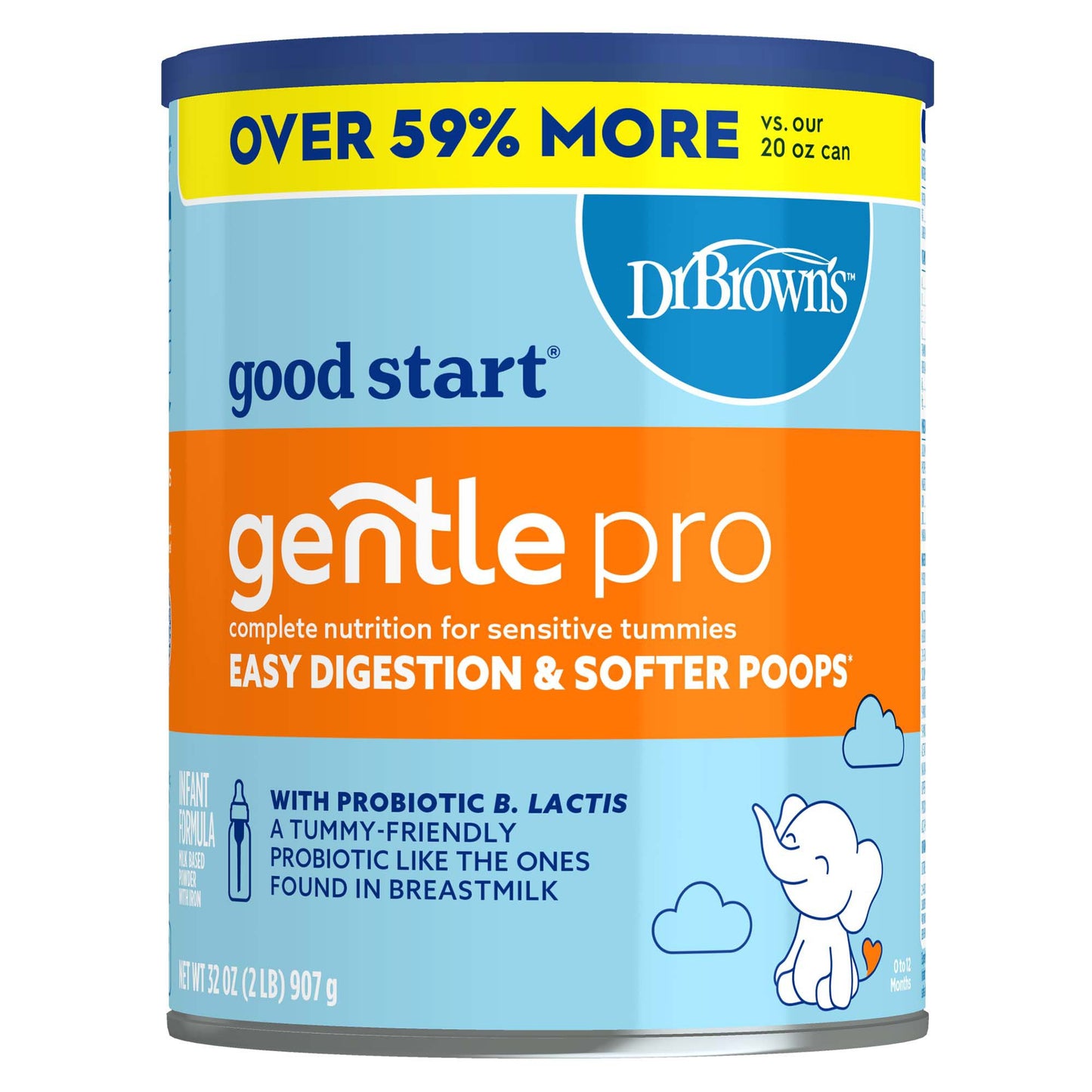 Infant Formula Dr. Brown's good start gentle pro Unflavored 32 oz. Can Powder