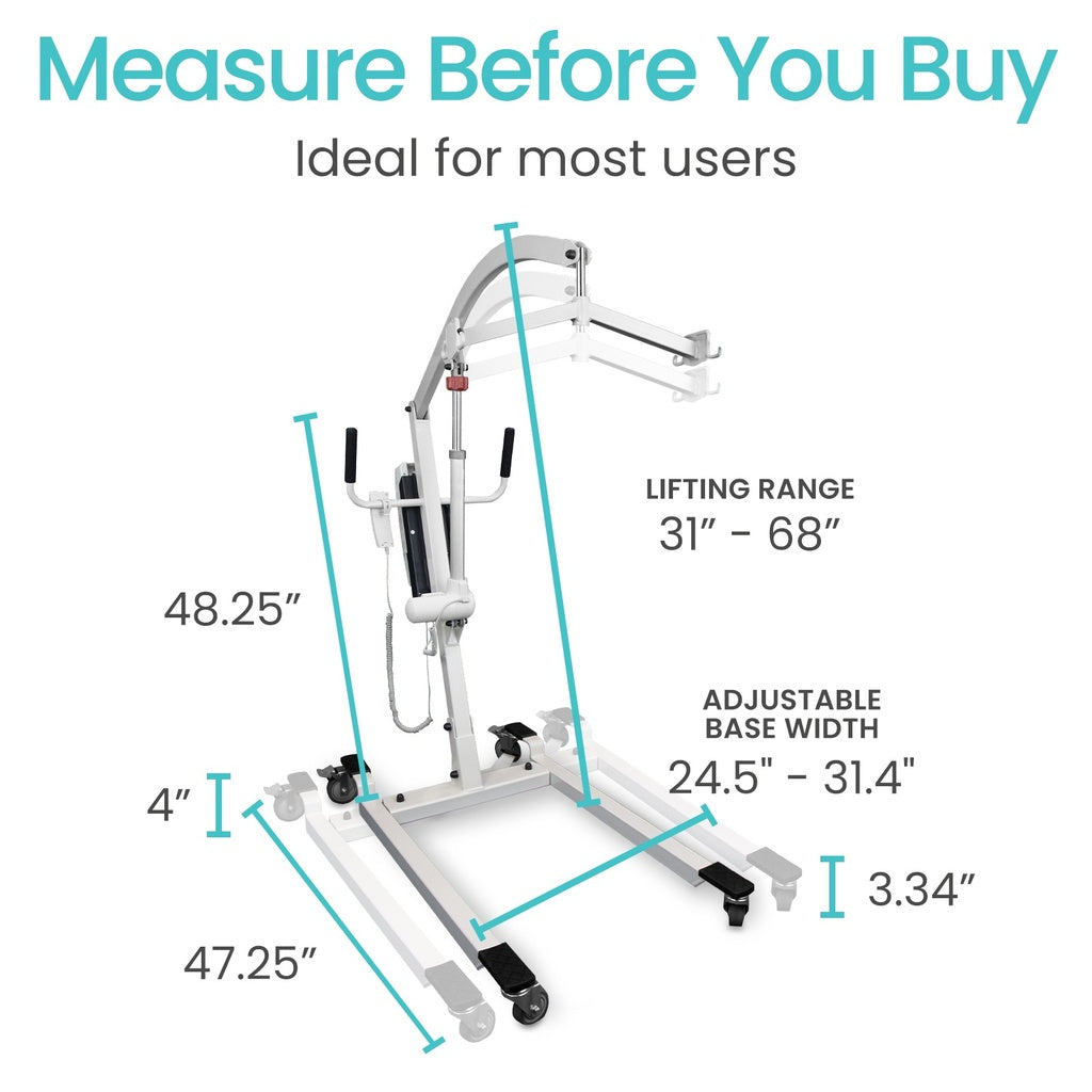 Vive Electric Patient Lift with Sling specifications