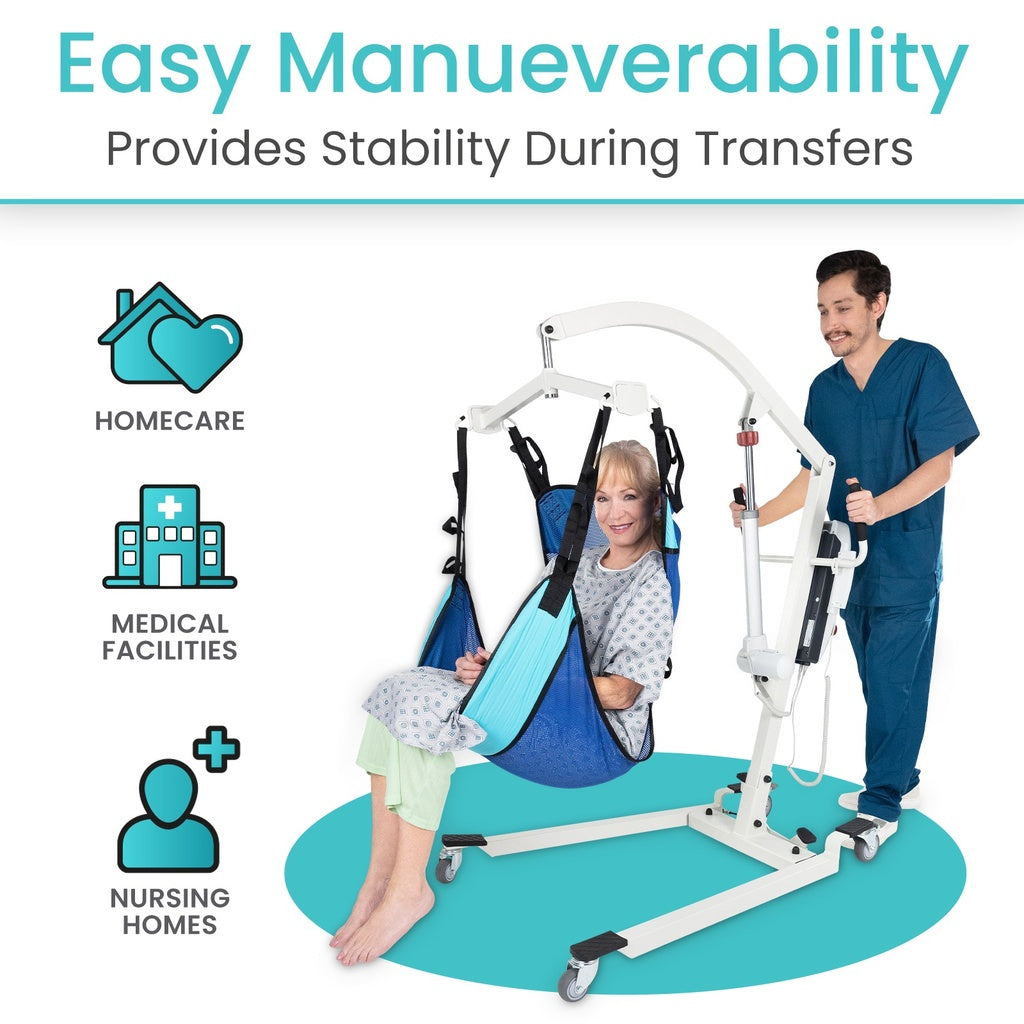 Vive Electric Patient Lift with Sling is easy to move