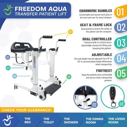 Freedom Patient Lift - Aqua