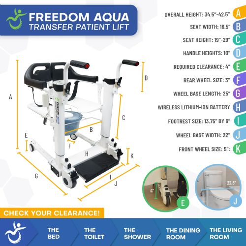 Freedom Patient Lift - Aqua