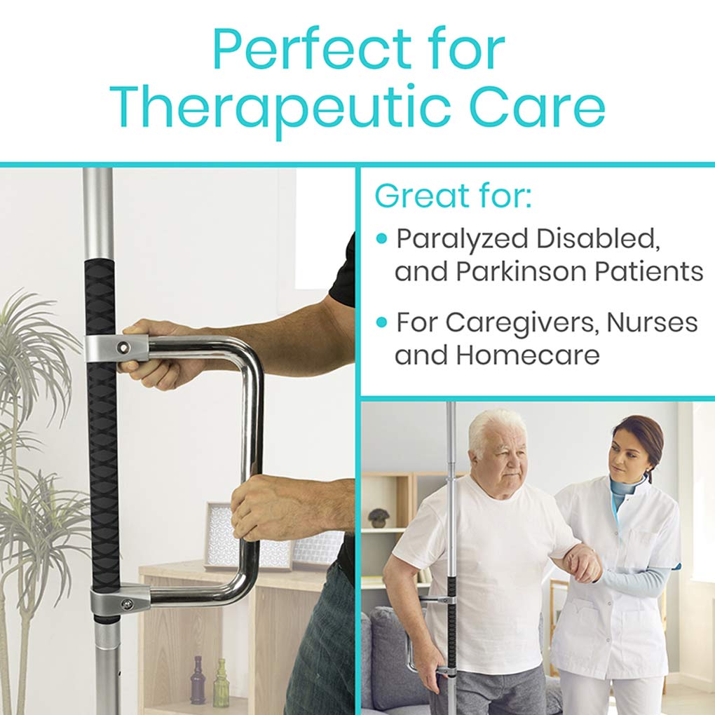 Vive Floor to Ceiling Grab Bar is great for those suffering Parkinson's