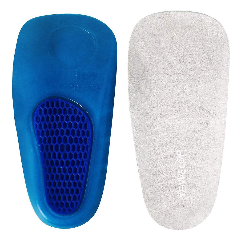 Blue and white shoe insert with 'Yenvellop' branding on a white background
