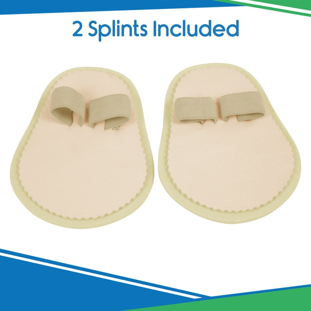 Pair of beige splints with text '2 Splints Included' on a white background
