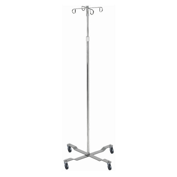 Medical IV stand on a white background