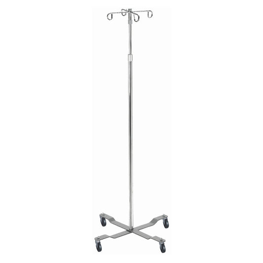 Medical IV stand on a white background