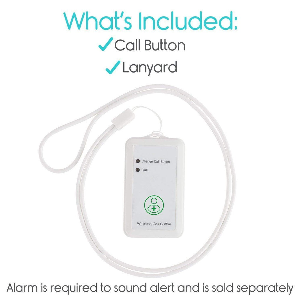 Call button with lanyard on a white background