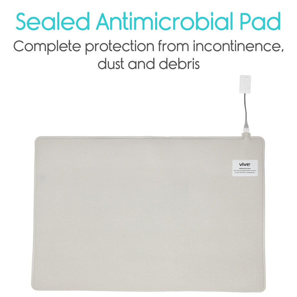 Sealed antimicrobial pad with a label on a white background