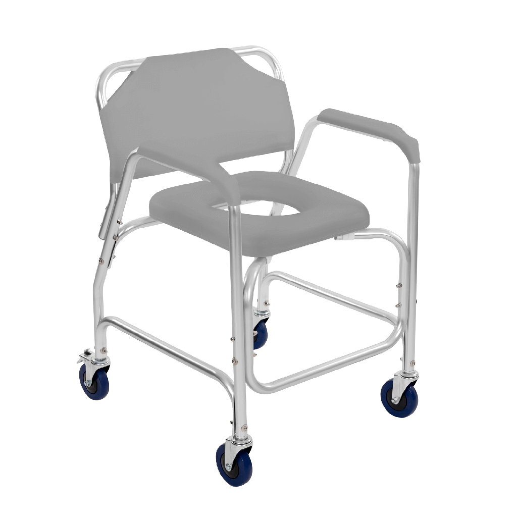 Bathroom chair with wheels on a transparent background