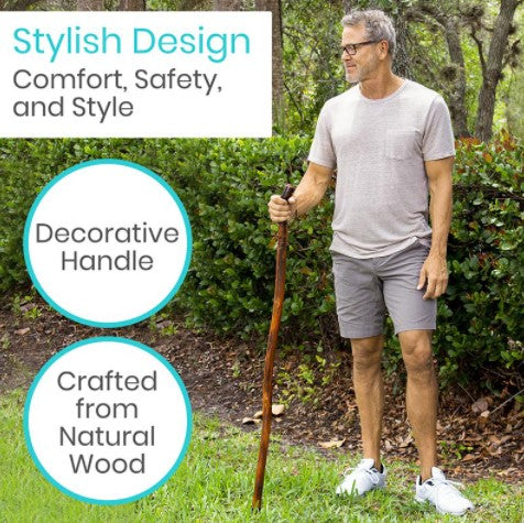 Vive Wooden Walking Stick (2 Pack)