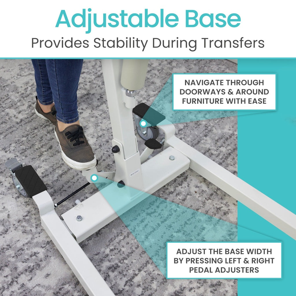 Vive Electric Patient Lift with Sling adjustable base