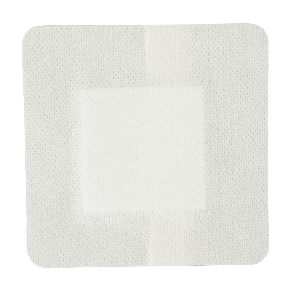 White textured square mat on a white background
