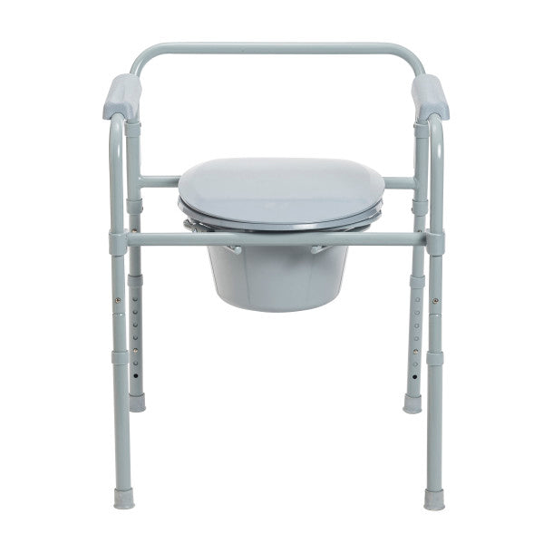 Medical commode chair with a white background