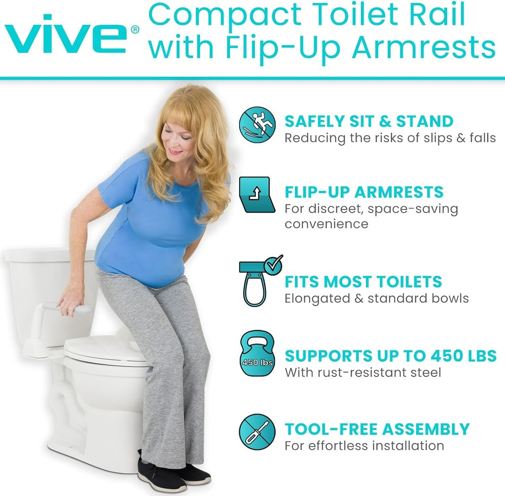 Rise Up Toilet Rail features