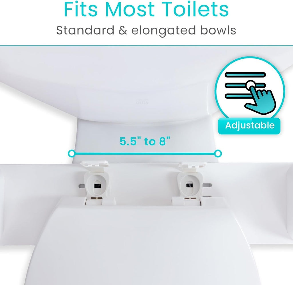 Rise Up Toilet Rail fits most toilets