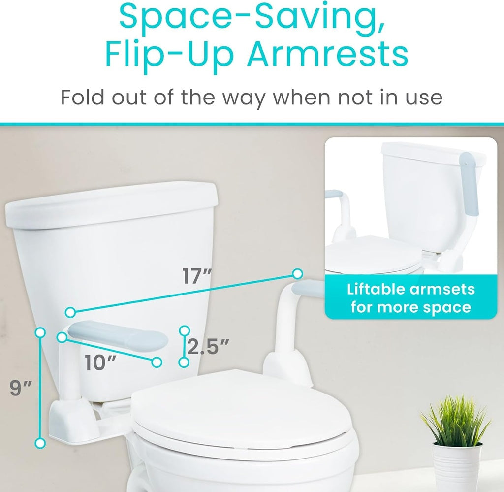 Rise Up Toilet Rail flip up armrests