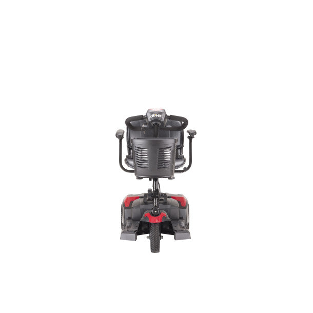Black and red rotary tiller on a white background