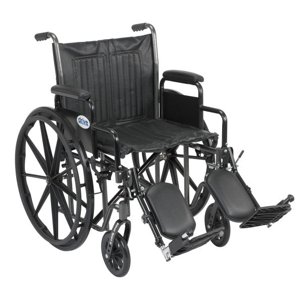 Black wheelchair with Detachable Full Arms and Footrests on a white background