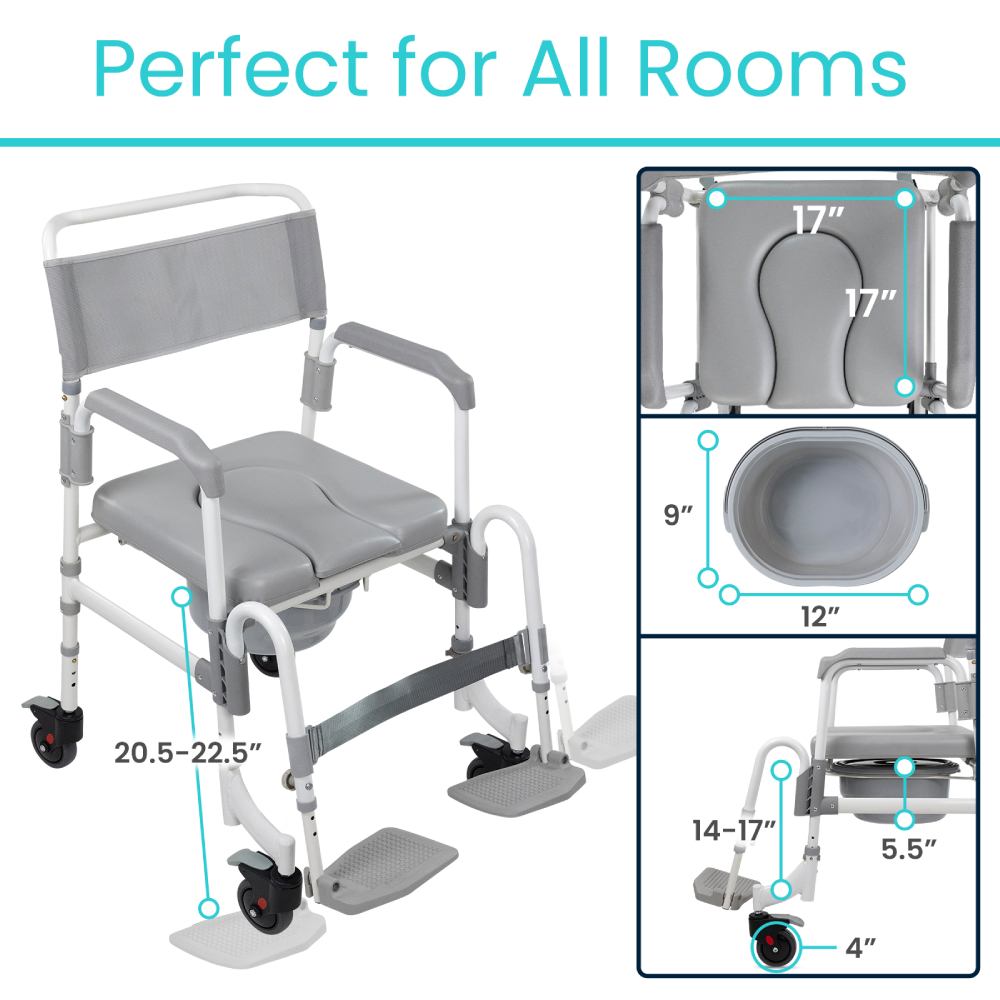 Shower Commode Transport Chair specifications