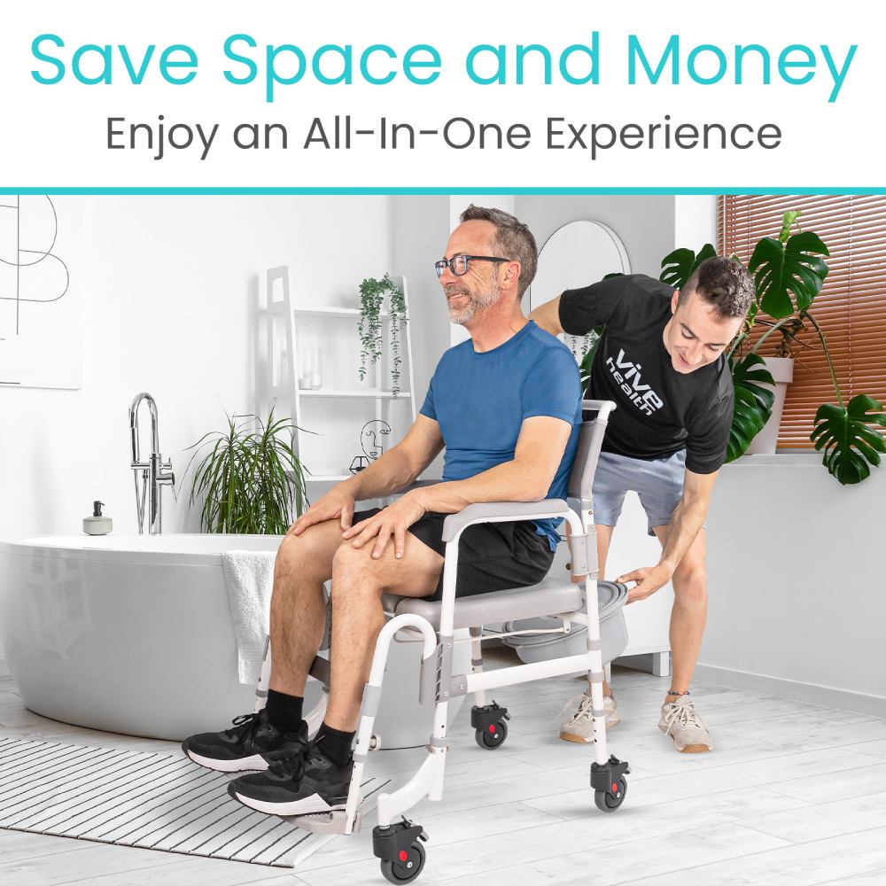 Shower Commode Transport Chair all in one features saves you money