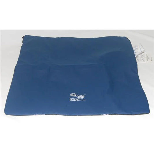 Blue cold pack with a brand label on a white background