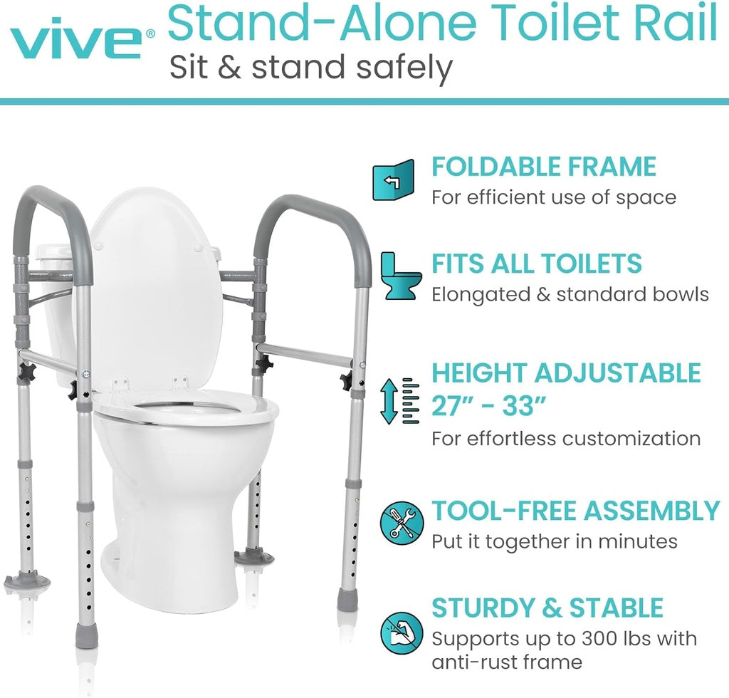 Toilet Safety Frame With Handles features