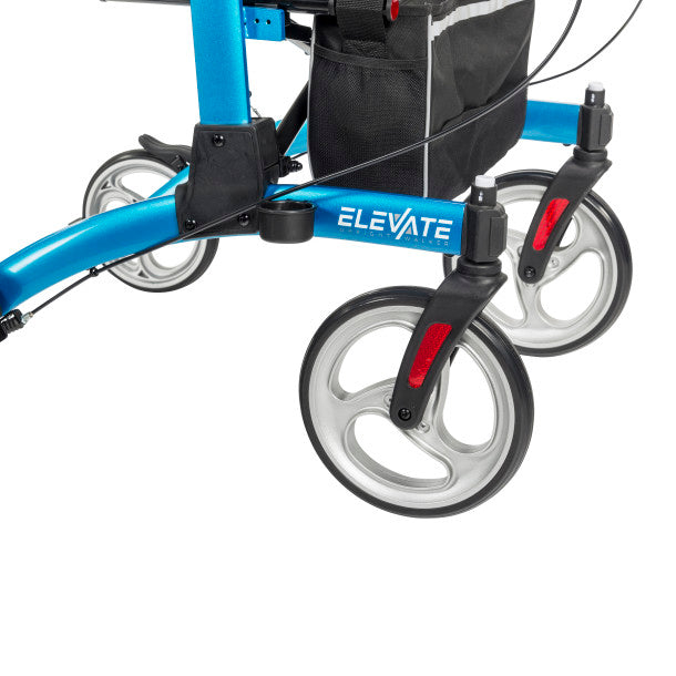 Blue walker with 'Elevate' branding on a white background