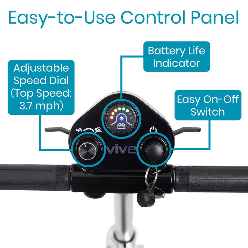 MOB1058BLK
Vive Foldable Mobility Scooter control panel