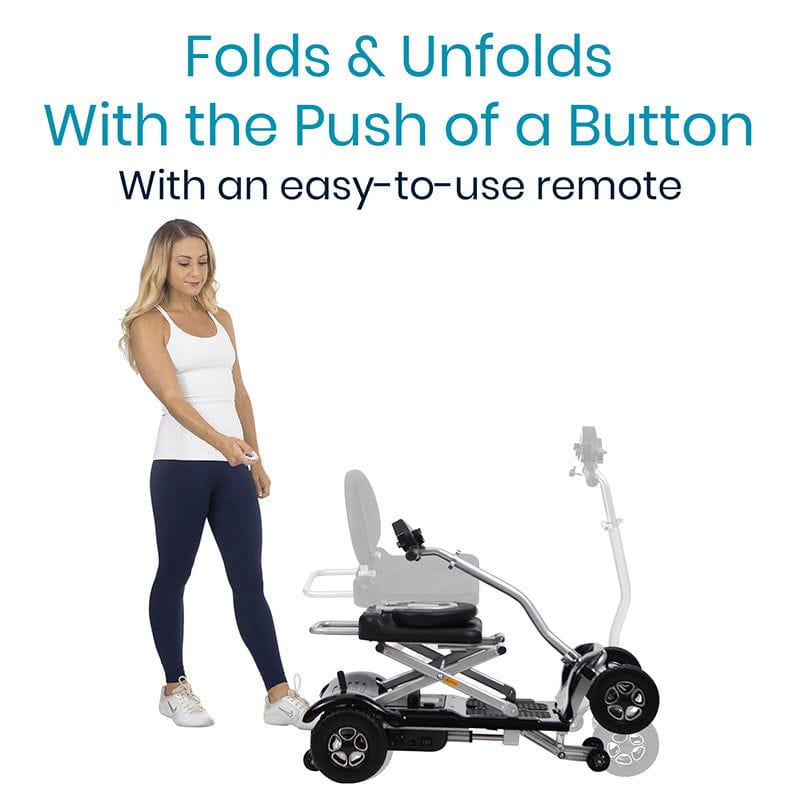 MOB1058BLK
Vive Foldable Mobility Scooter push button folding with remote