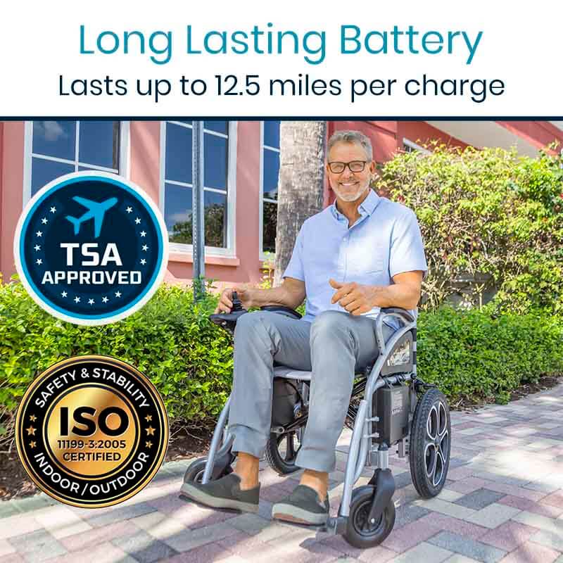 Vive Compact Electric Wheelchair MOB1029S battery
