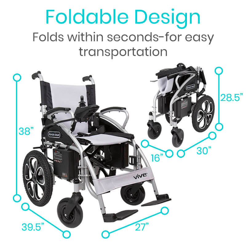 Vive Compact Electric Wheelchair MOB1029S specifications