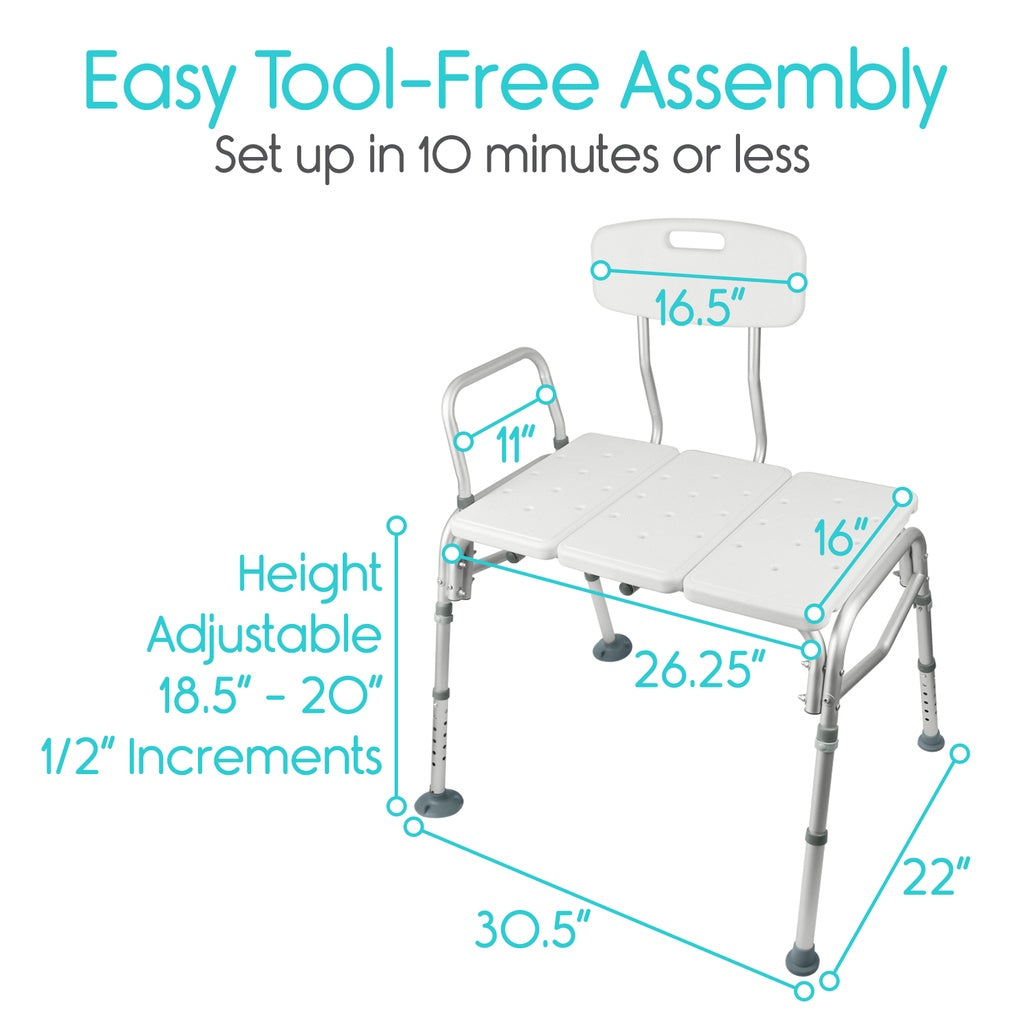 Vive Transfer Bench 2 Pack dimensions