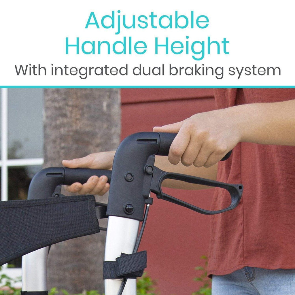 Vive Wheelchair Rollator has adjsutable handles