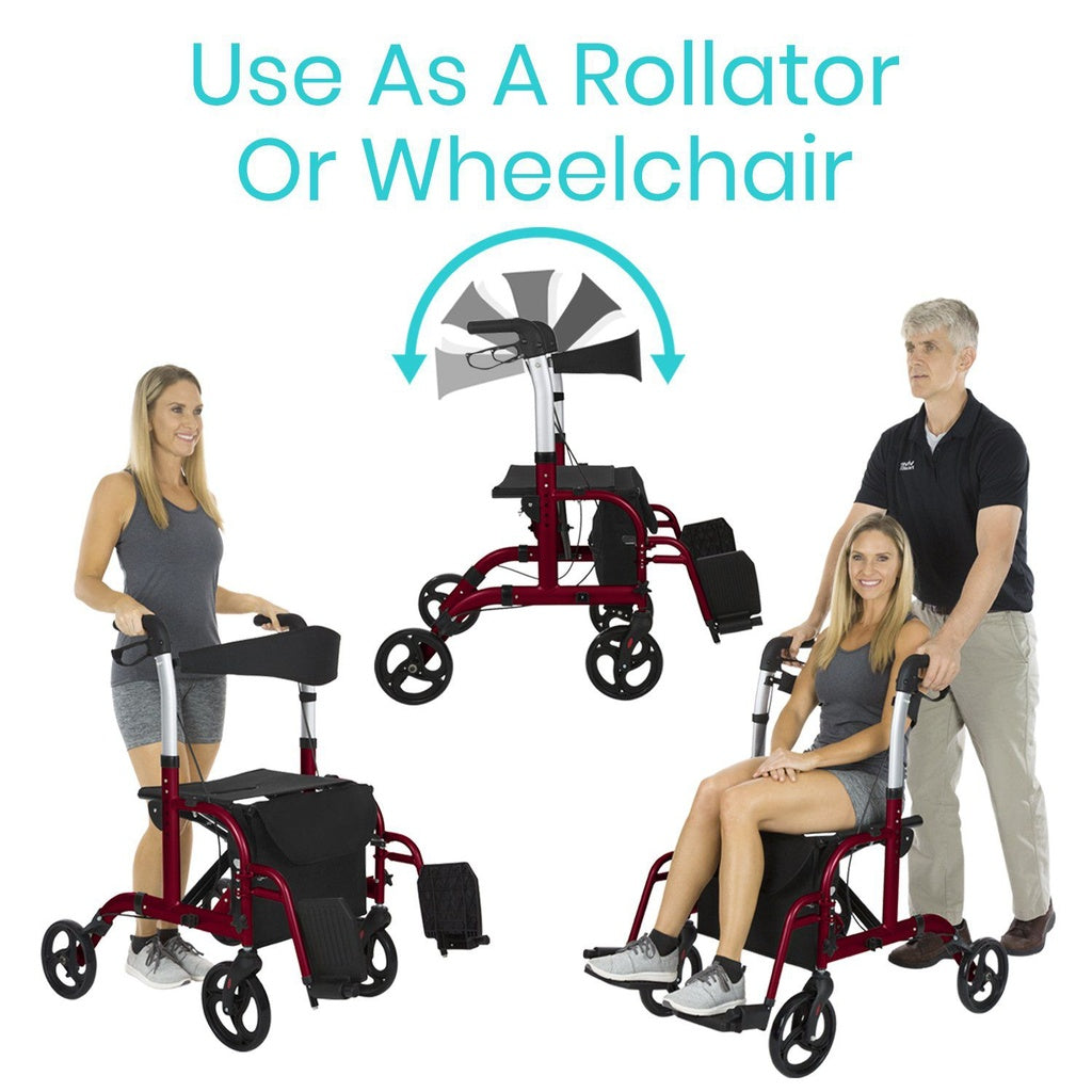 Vive Wheelchair Rollator is a true hybrid