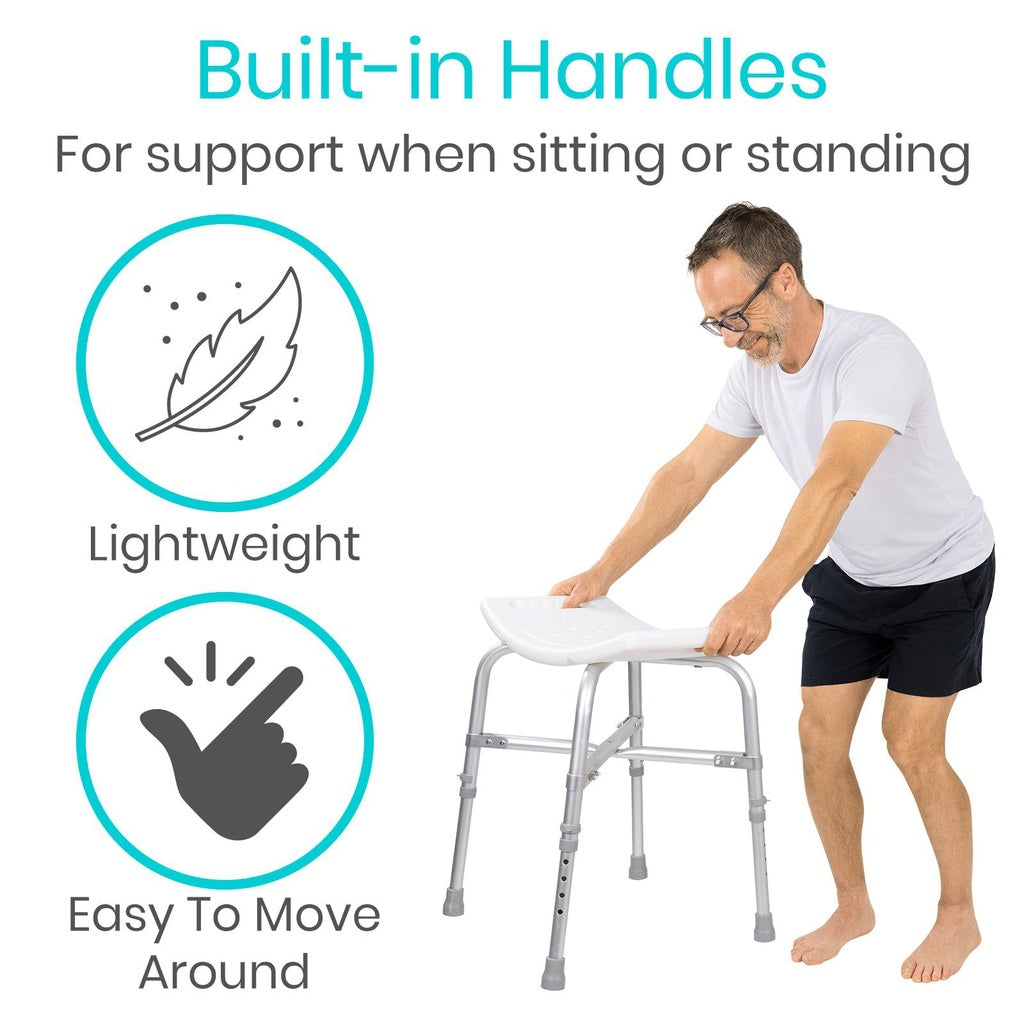 Vive Bariatric Shower Chair has built in handles