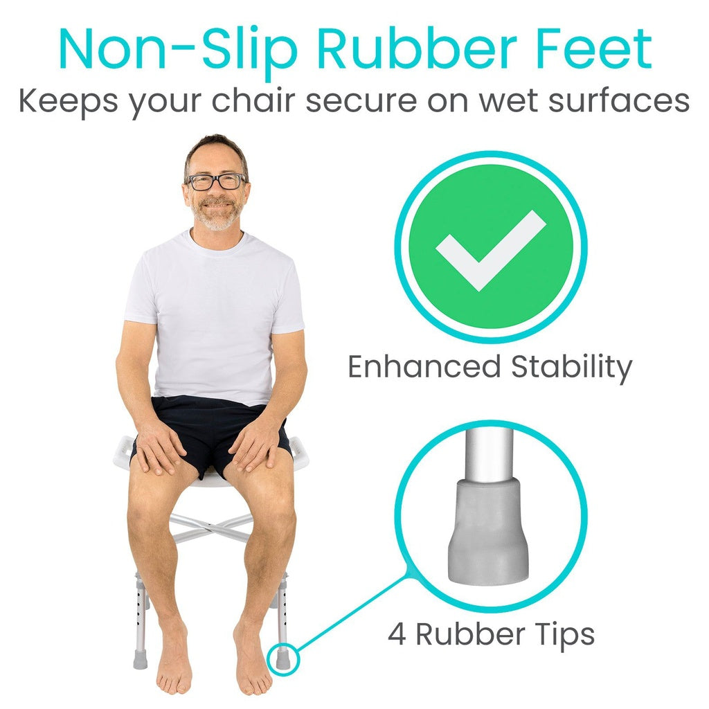 Vive Bariatric Shower Chair non-slip rubber feet